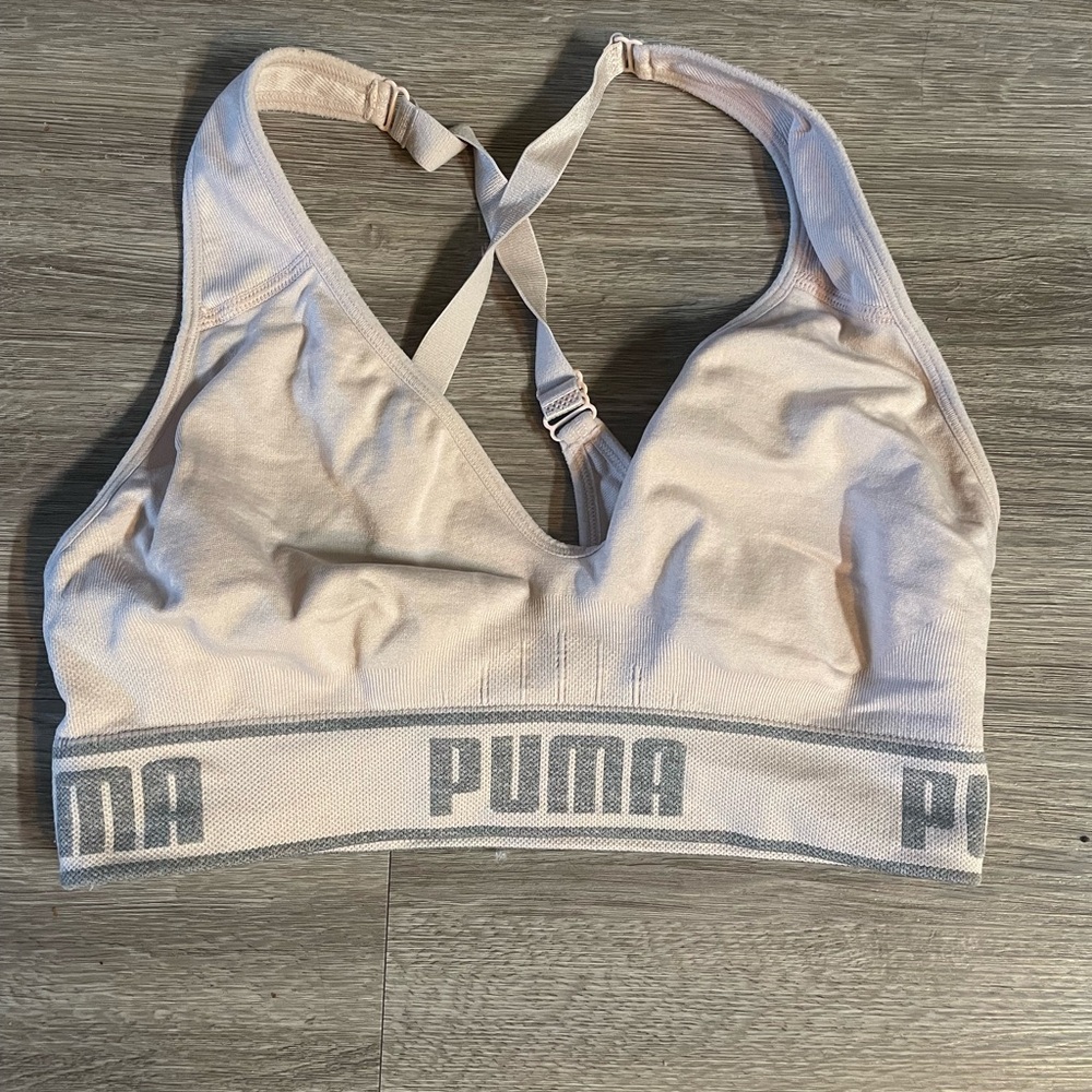 PUMA Women's Light Pink Sports Bra